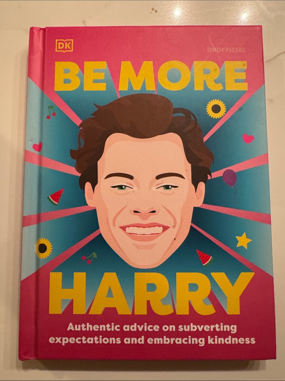BE MORE HARRY Styles Hardcover Book - Bright Pink & Teal Cover